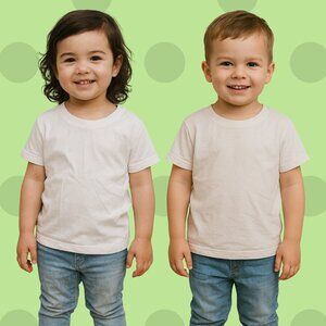 Carter’s Toddler Boys Girls White Short Sleeve Cotton T-Shirt (Size 2/3)